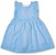 Vestido infantil algodão bordado floral azul - Imagem 4