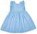 Vestido infantil algodão bordado floral azul - Imagem 5