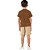 Camiseta infantil menino estampada algodão marrom - Imagem 3