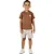 Conjunto infantil menino safari algodão marrom - Imagem 2