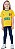 Camiseta Infantil Brasil Algodão Futebol Unissex Amarela - Imagem 2