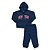 Conjunto Moletom Infantil Menino New York com Capuz Zíper Marinho - Imagem 1