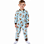 Pijama Macacão Soft Ursinho com Zíper Azul - Imagem 1