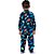Pijama Macacão Infantil Menino Soft Dinossauro com Zíper Marinho - Imagem 3
