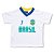 Camiseta Infantil Brasil Dry Fit Esportiva Unissex Branca - Imagem 1