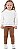 Conjunto Moletom Infantil Menina Peludinho com Brilho Off white - Imagem 2