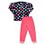 Pijama Infantil menina conjunto Soft Corações marinho - Imagem 2