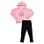 Conjunto Moletom Infantil Menina com Encaixe no dedo rosa claro - Imagem 2