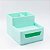 Organizador Plástico de Mesa com Gaveta c/ 4 Compartimentos BRW Verde Pastel - Imagem 1