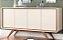 APARADOR BUFFET FABRIMOVEIS CHANNEL - OFF WHITE/NATURE - Imagem 1