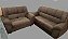 ESTOFADO JATAI AGEU 3X2 LUGARES - LUXO JACQUARD MARROM - Imagem 1
