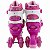 Kit Patins 4 Rodas 2 em 1 Ajustável 32/35 Rosa R2943 - BBR Toys - Imagem 5