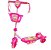 Patinete 3 Rodas Belinda Rosa com Luz, Som e Cestinha DMR5027 - DM Toys - Imagem 1