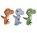 Kit 3 Baby Dinos Raptors Jurassic World 1473 - Pupee - Imagem 2