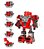 Robô Transformável Unibots 5 em 1 Bombeiro Car222 - Polibrinq - Imagem 3