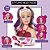 Barbie Styling Faces Busto Maquiagem e Cabelo 1265 - Pupee - Imagem 7