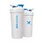 Coqueteleira 2 em 1 Branca e Azul DCX Nutrition com Compartimento - Imagem 1