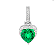 Pingente Coração Emerald Lab Grown Glam Moissanite - Imagem 1