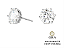 Brinco Solitário Glam Moissanite 3.5ct - 9 MM - Imagem 2