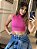 CALVIN KLEIN  CROPPED REGATA ROSA - Imagem 1