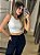 CALVIN KLEIN JEANS BLUSA SEM MANGA ABERTURA LATERAL BRANCA - Imagem 1