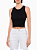 CALVIN KLEIN JEANS BLUSA SEM MANGA ABERTURA LATERAL PRETA - Imagem 1