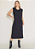 VESTIDO MIDI PREGAS OMBROS E FAIXA PRETO - Imagem 2