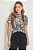 BLUSA ANIMAL TRICOT GOLA ALTA PRETA - Imagem 1