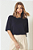 BLUSA AMPLA COM RECORTES PRETA - Imagem 1