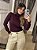 BLUSA GOLA ALTA MANGA LONGA TRICOT VINHO - Imagem 1