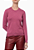 CALVIN KLEIN JEANS BLUSA TRICOT MANGA LONGA GOLA CARECA ROSA - Imagem 1