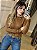 BLUSA MANGA LONGA TRICOT GABRIELA MARROM - Imagem 1