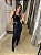 CONJUNTO COURO ECO TOP E SAIA MIDI JAMILE PRETO - Imagem 1