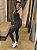 CONJUNTO MALHA BLUSA CROPPED REGATA E CALÇA LEGGING CINZA ESCURO - Imagem 2