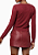 CALVIN KLEIN JEANS CARDIGAN GOLA V BÁSICO VERMELHO ESCURO - Imagem 2