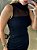 CALVIN KLEIN JEANS BLUSA SEM MANGA RIBANA RECORTE TULE PRETO - Imagem 2