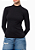 CALVIN KLEIN JEANS BLUSA MANGA LONGA GOLA ALTA RIBANA PRETA - Imagem 1