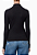CALVIN KLEIN JEANS BLUSA MANGA LONGA GOLA ALTA RIBANA PRETA - Imagem 2