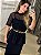 BLUSA CROPPED CROCHET PRETA - Imagem 1