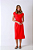 VESTIDO MIDI MALHA DECOTE V VERMELHO - Imagem 1