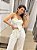 CONJUNTO LINHO CROPPED LAÇO E CALÇA WIDELEG OFF WHITE - Imagem 2