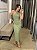VESTIDO MIDI CANELADO DRAPEADO VERDE - Imagem 1