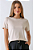 BLUSA SOPHISTIQUE COM DECOTE REBATIDO BEGE - Imagem 1