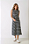 CONJUNTO LISTRADO REGATA E SAIA MIDI PRETO - Imagem 1