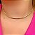 COLAR CHOKER CORRENTE COBRA FOLHEADO A OURO 18K SEMIJOIA⭐ - Imagem 1