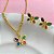 COLAR E BRINCO KIT INFANTIL BORBOLETA COLOR CANDY FOLHEADO A OURO 18K⭐ - Imagem 1
