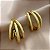 BRINCO ARGOLA TUBO TRÊS FIOS M DOURADO AÇO 316L⭐️ - Imagem 2