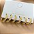 BRINCO KIT ARGOLINHAS FINAS P STRASS DOURADO AÇO 316L⭐️ - Imagem 2