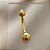 PIERCING UMBIGO BOLINHAS PEDRAS ZIRCÔNIAS FURTA COR 10MM HASTE AÇO 316L DOURADO SEMIJOIA PARA ATUALIZAÇÃO⭐️ - Imagem 1