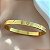 PULSEIRA TREVOS E ZIRCÔNIAS DOURADO AÇO 316L⭐️ - Imagem 2